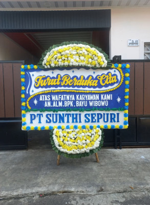 Papan Bunga Duka di Rumbai